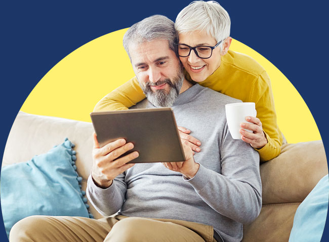 Couple Looking at an iPad